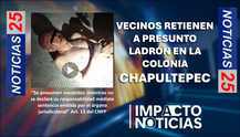 Vecinos retienen a presunto ladrón en la colonia Chapultepec, en Huauchinango