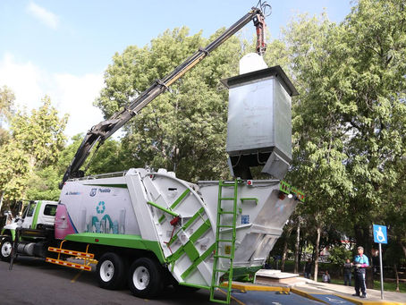 AYUNTAMIENTO DE PUEBLA Y PALA CONCLUYEN MANTENIMIENTO A CONTENEDORES SOTERRADOS