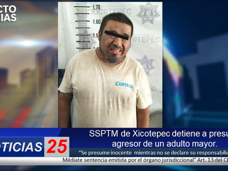 #Xicotepec | Detiene Policía Municipal de Xicotepec a presunto agresor de adulto mayor.