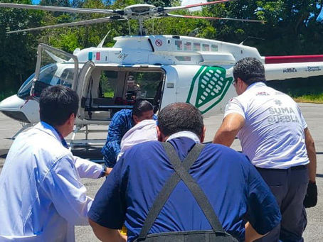 🚁 Atención médica urgente permite salvar extremidad de paciente en Huauchinango.