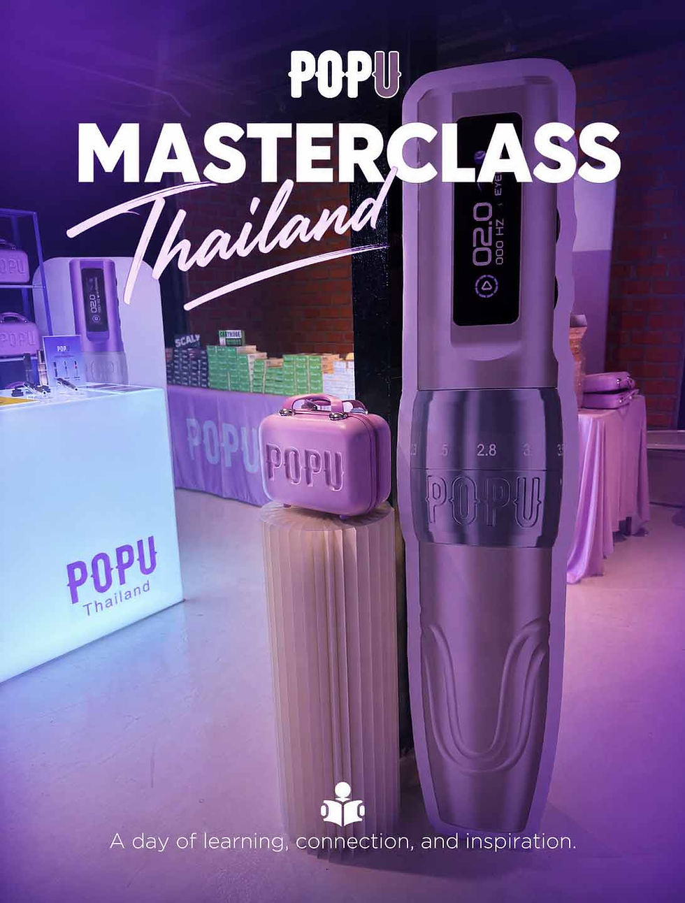 POPU Masterclass Thailand 2026 в Бангкоке: презентация оборудования POPU MINI DIVA PRO, обучение специалистов по перманентному макияжу (PMU), мастер-классы, профессиональная микропигментация и международное образовательное мероприятие в Таиланде.