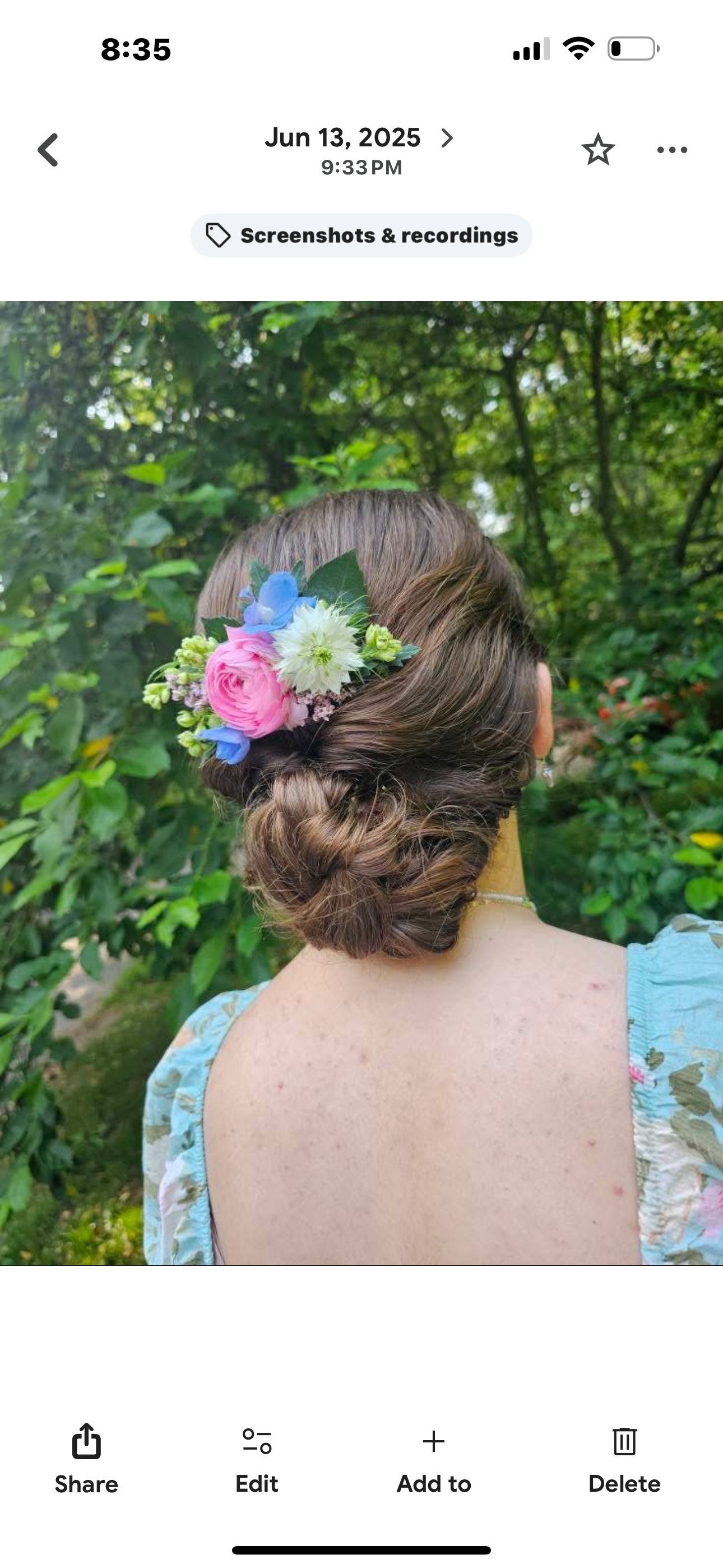 Floral Comb