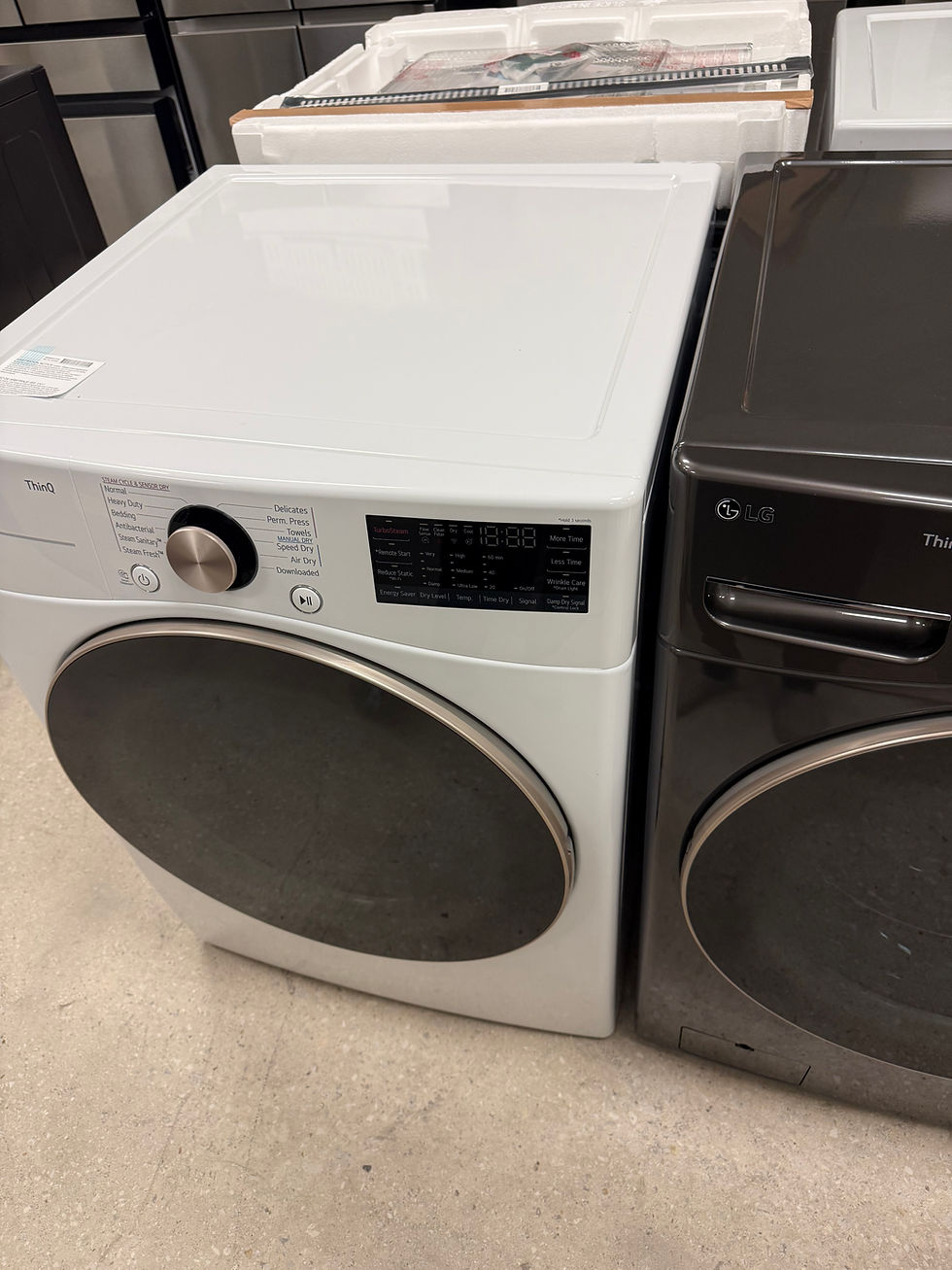Thumbnail: LG 7.4 cu. ft. Ultra Capacity Wi-Fi Enabled Front Load ELECTRIC Dryer with Turbo