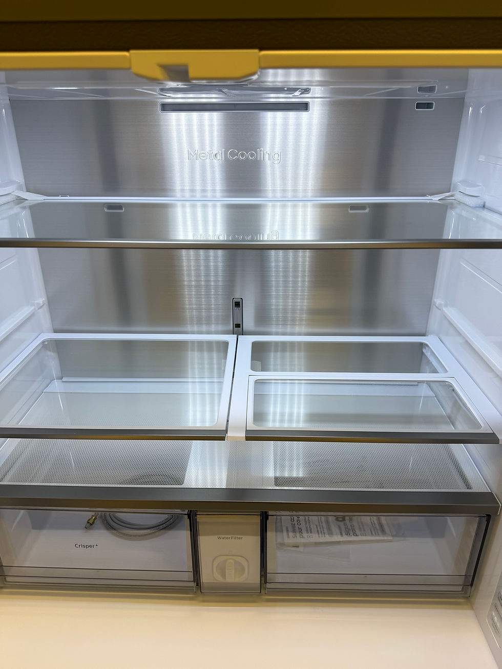 Thumbnail: Samsung 23 cu. ft. Bespoke Counter Depth 4-Door French Door Refrigerator with Be