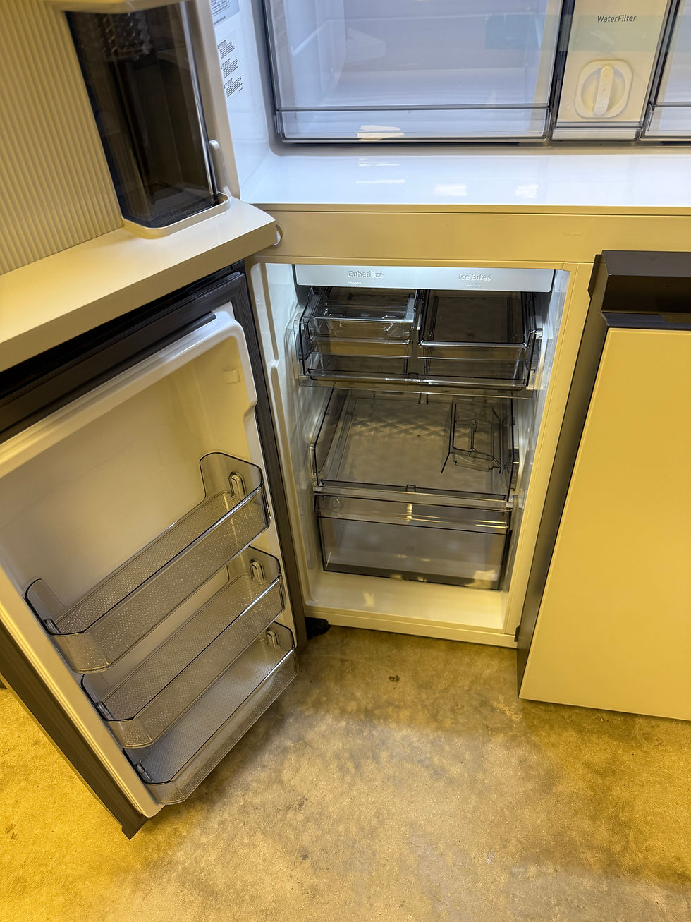 Thumbnail: Samsung 23 cu. ft. Bespoke 4-Door Flex Counter Depth Refrigerator with Beverage