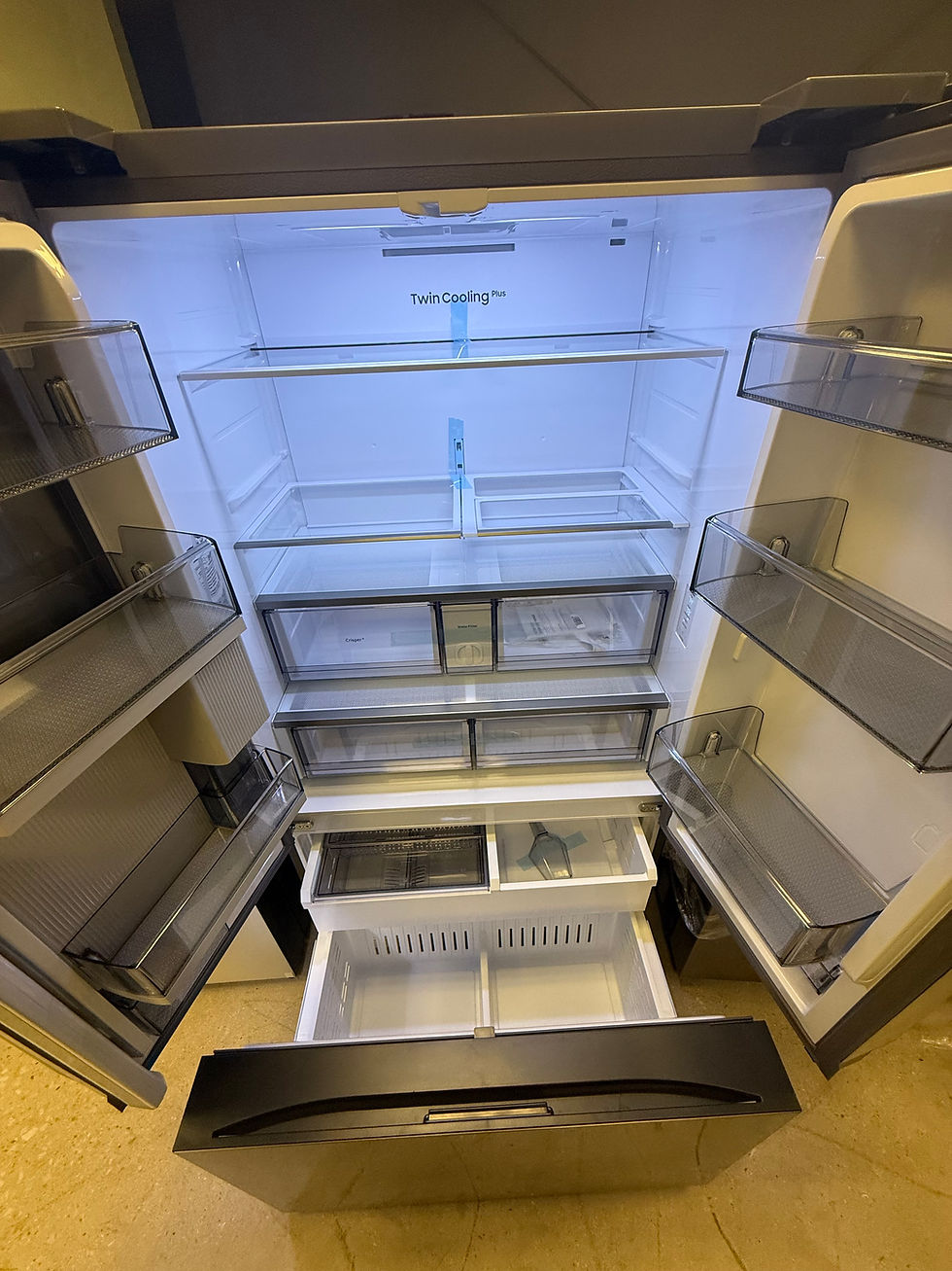 Thumbnail: Samsung Bespoke 24 Cu. Ft. Counter-Depth 3-Door French Door Refrigerator