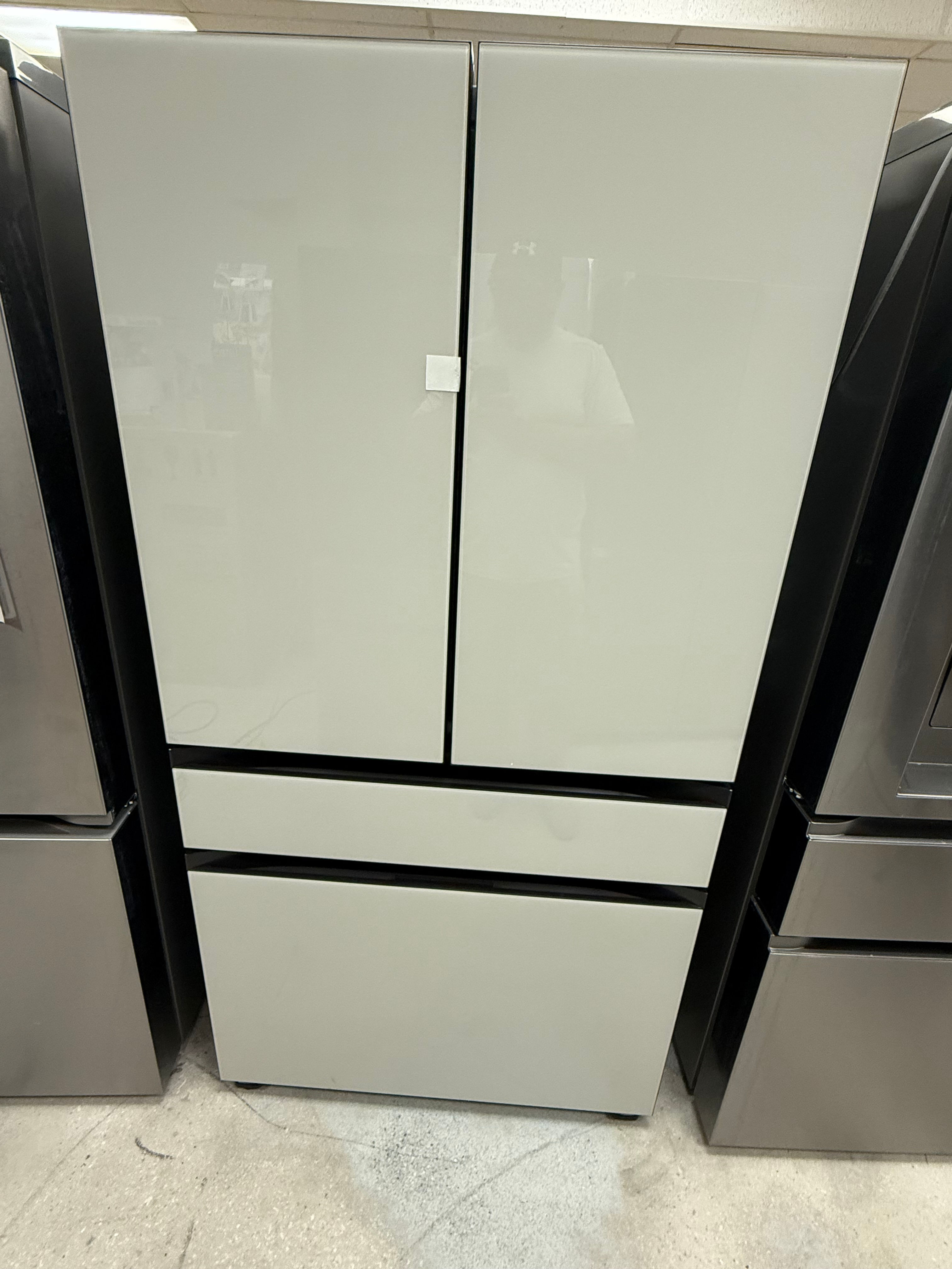 Bespoke 23 cu. ft. Counter Depth 4-Door French Door Smart Refrigerator in White
