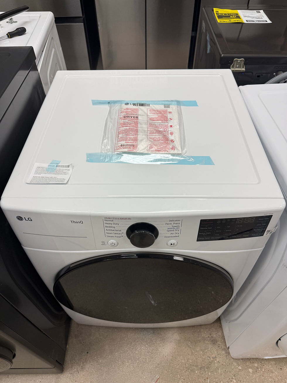 Thumbnail: LG 7.4 cu. ft. ELECTRIC Dryer with TurboSteam and Built-In Intelligence
