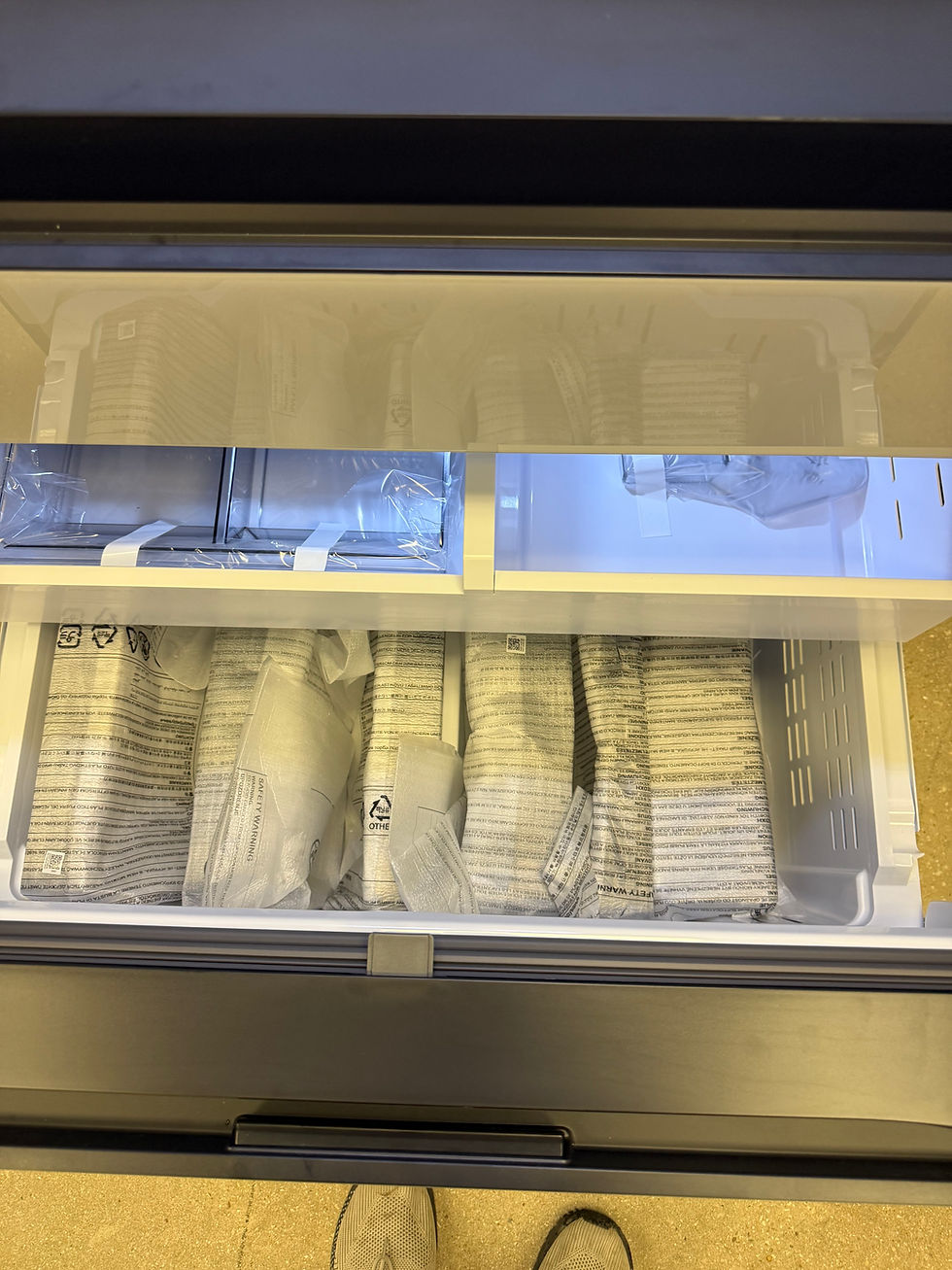 Thumbnail: Samsung 23 cu. ft. Bespoke Counter Depth 4-Door French Door Refrigerator with Be