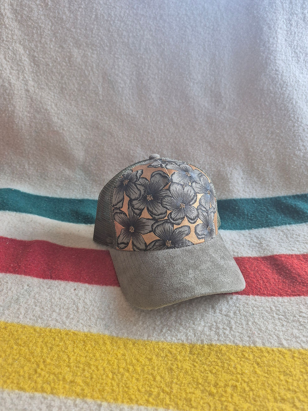 Thumbnail: Pop of Gold floral cap