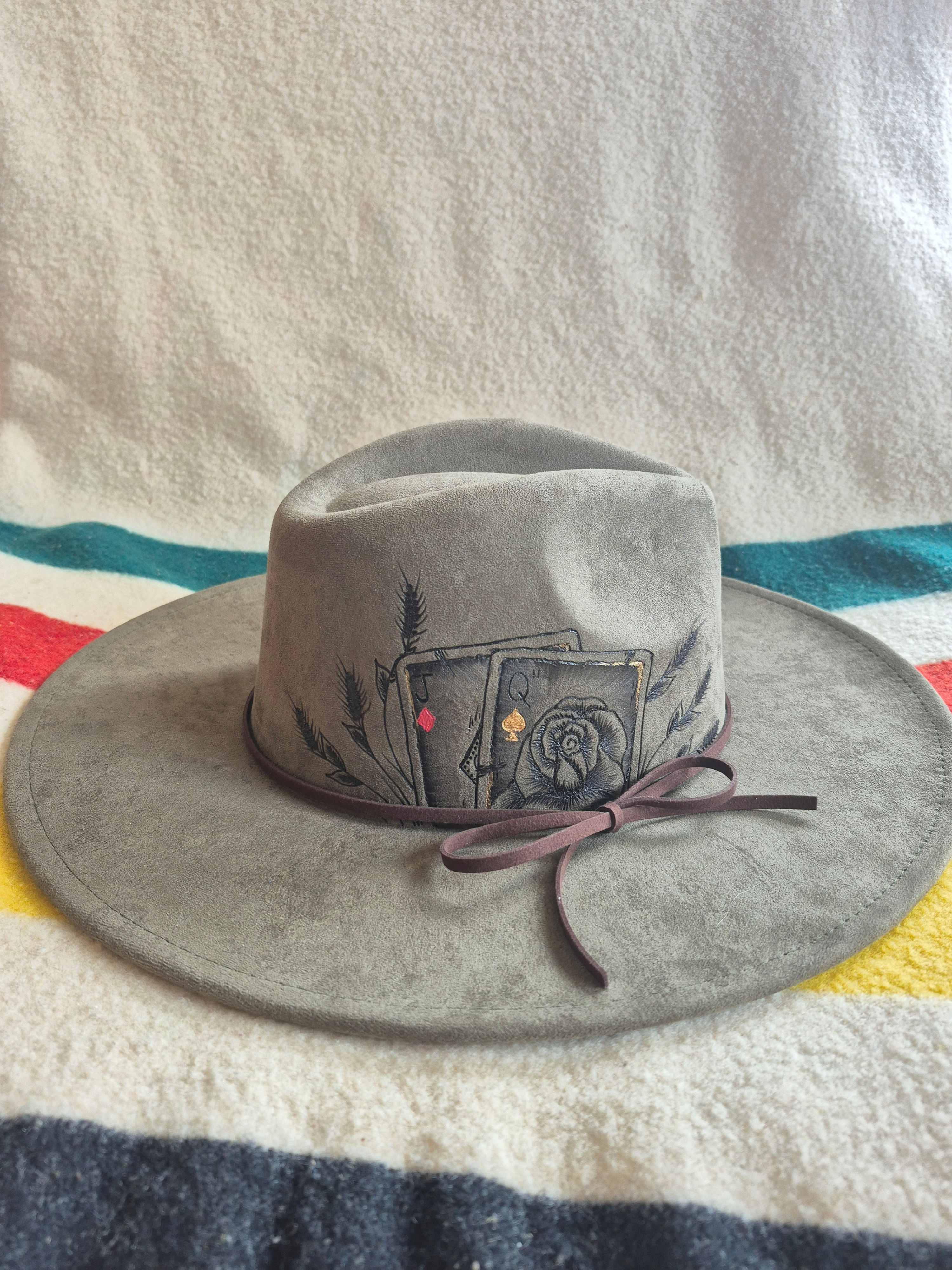 Pop of Color Rose Queen playing cards hat