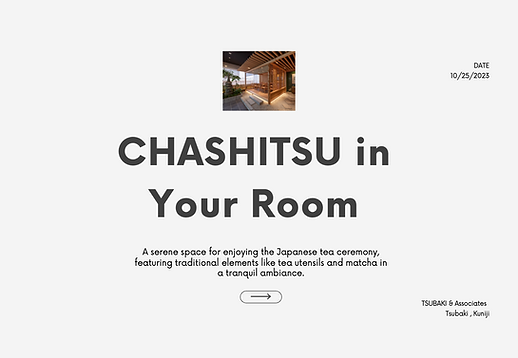 CHASHITSU in your room Panphlet