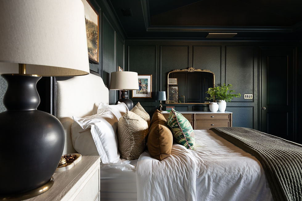 Tara Lenney Design Dallas Texas master bedroom decor details
