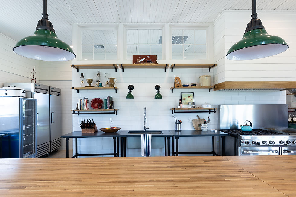 butcherblock countertop in kitchen