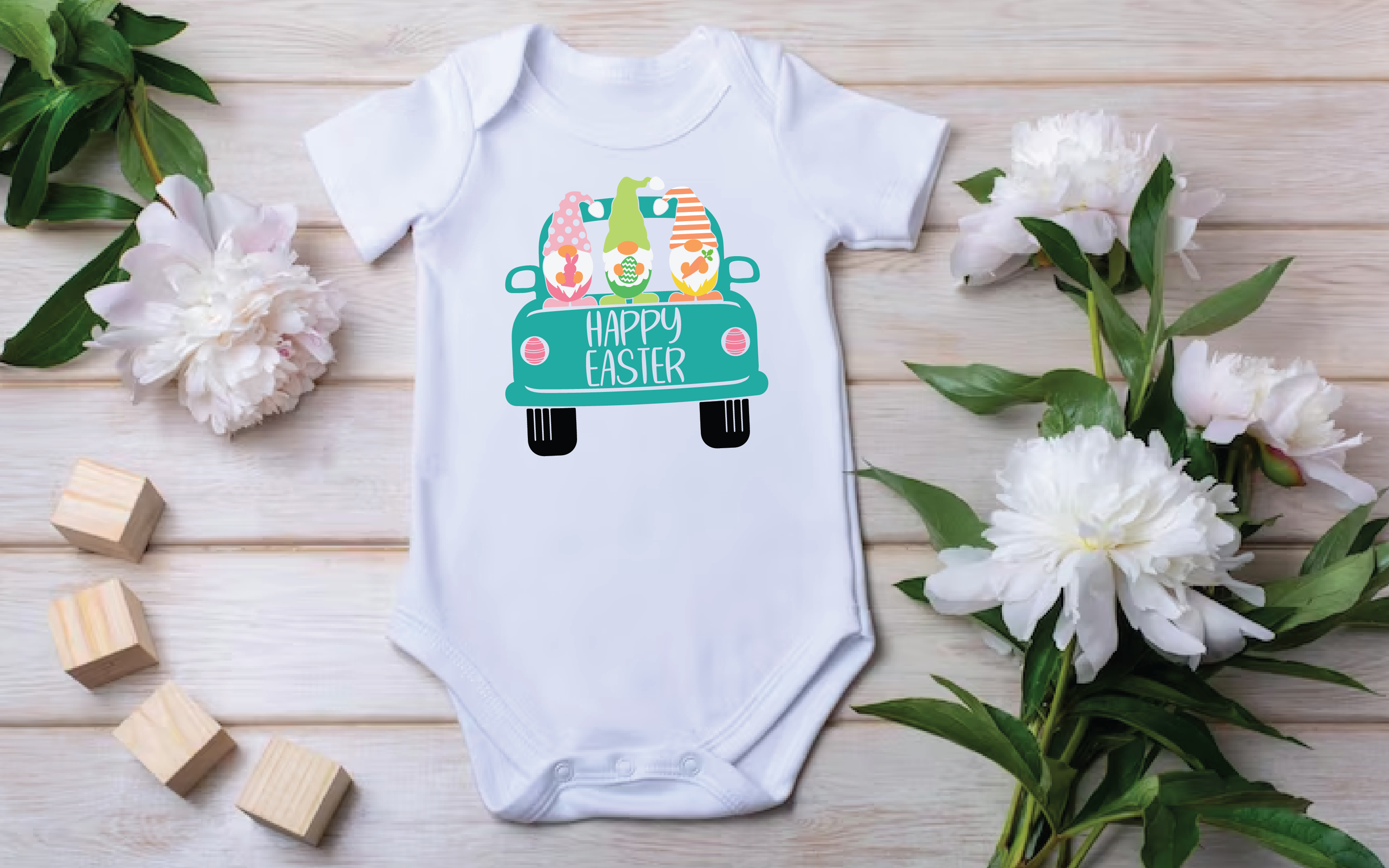 Happy Easter - Gnomes in truck