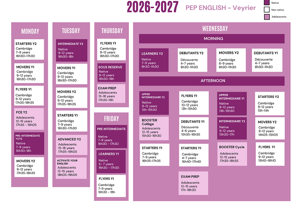 PROVISIONAL Timetable PEP ENGLISH - 2026-2027 (2).png