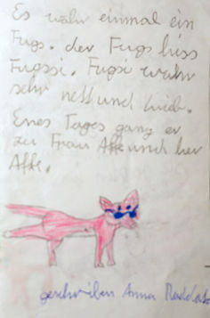 Eine Fuchs-Zeichnung, entstanden als ich noch ein Kind war