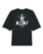 Produkt schwarzes Boxy T-Shirt EE Angelo Biobaumwolle, hinten Ansicht