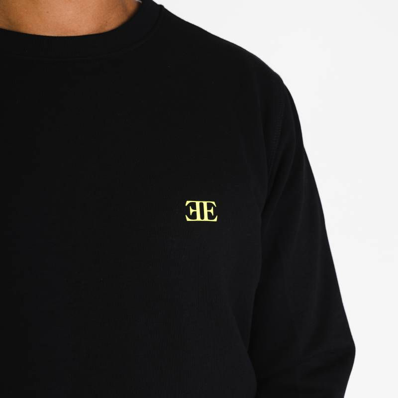 Thumbnail: Produktbild HERREN BIO-BAUMWOLL PULLOVER "FEDE", schwarz, Nahaufnahme von vorne
