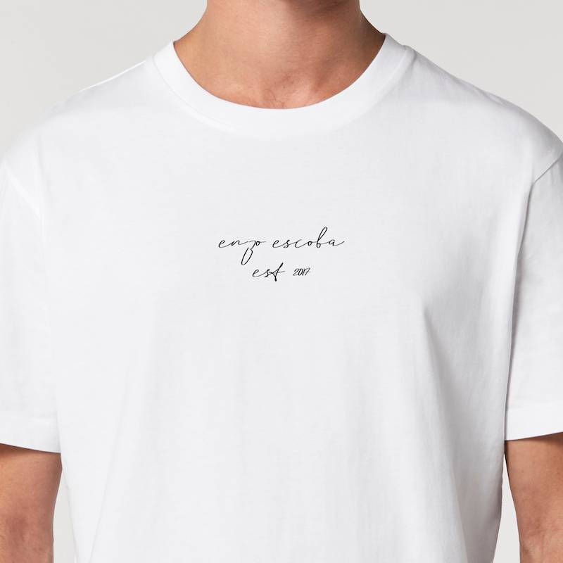 Miniaturbild: Produkt: HERREN BIO-BAUMWOLL T-SHIRT "FILIGREE COLLECTION", weiß, Nahaufnahme
