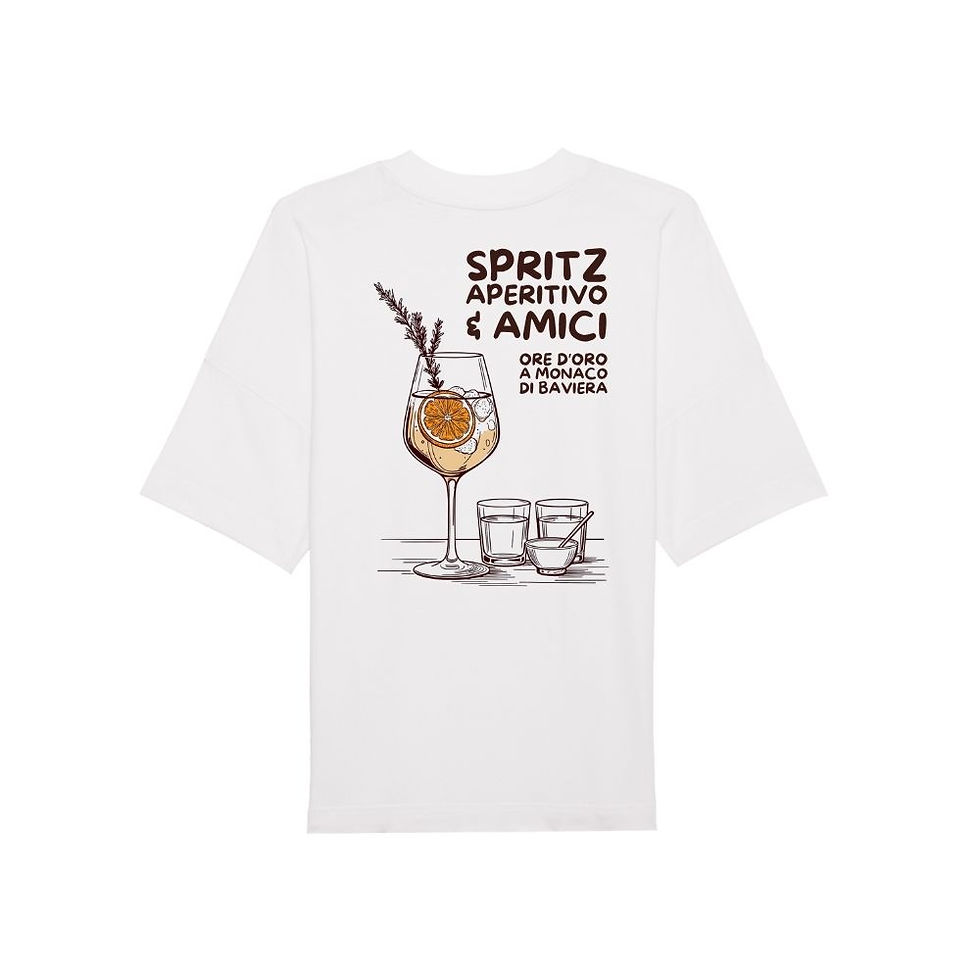 Miniaturbild: Unisex T-Shirt "EE Spritz Aperitivo Amici" (Bio-Baumwolle)