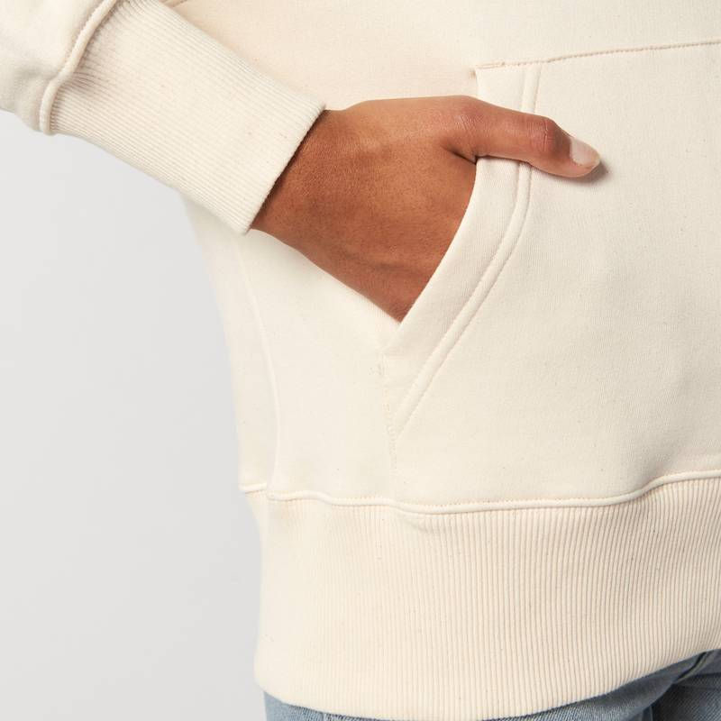 Miniaturbild: Produktbild DAMEN BIO-BAUMWOLL HOODIE "FILIGREE COLLECTION", creme, Ärmel