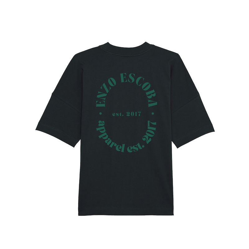 Miniaturbild: Produktbild UNISEX BIO-BAUMWOLL T-SHIRT "EE RETRO", schwarz, hintere Ansicht, Mockup