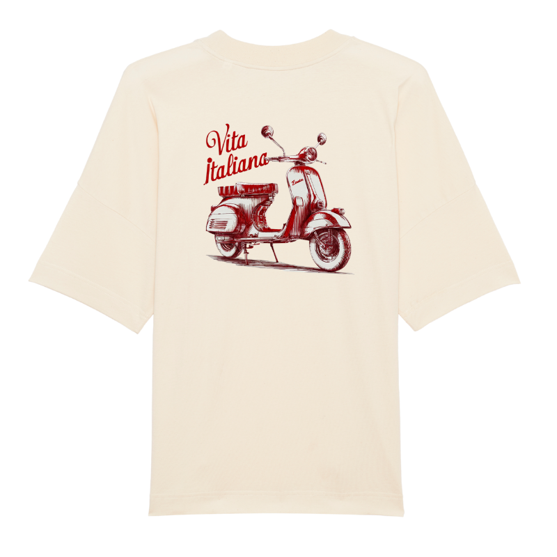 Miniaturbild: Produktbild Boxy T-Shirt Vita Italiana (organic cotton), creme, hintere Ansicht