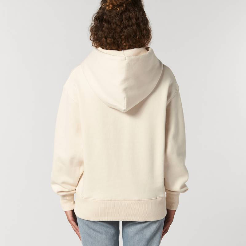 Miniaturbild: Produktbild DAMEN BIO-BAUMWOLL HOODIE "FILIGREE COLLECTION", creme, von hinten