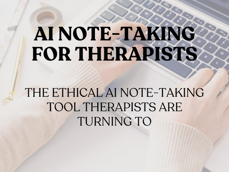 A therapist using AI note-taking for her practice