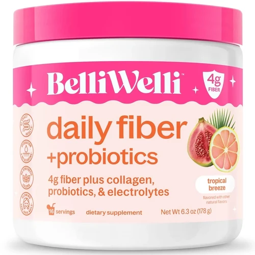 BelliWelli Daily Fiber + Probiotics (6.3 oz)