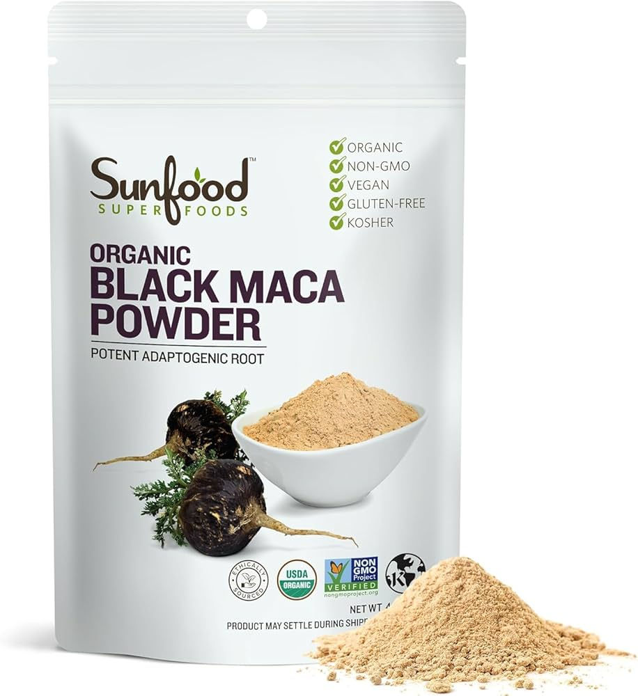 Thumbnail: Sunfood Superfoods Organic Black Maca Powder (4 oz)