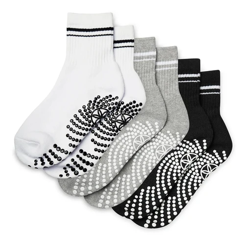 GAIAM Grippy Crew Socks (3 Pack)