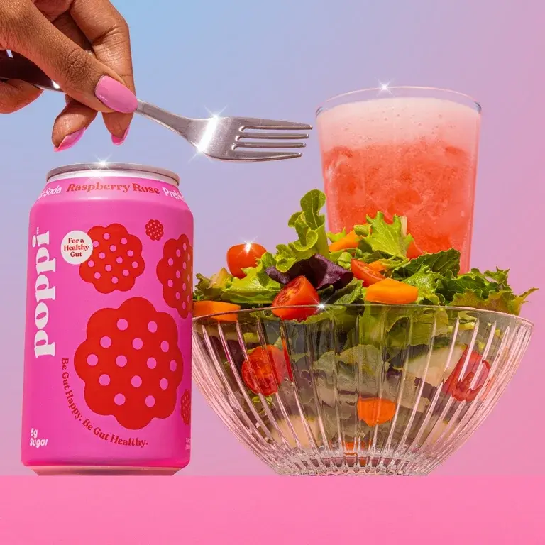 Thumbnail: Poppi Prebiotic Soda, Raspberry Rose
