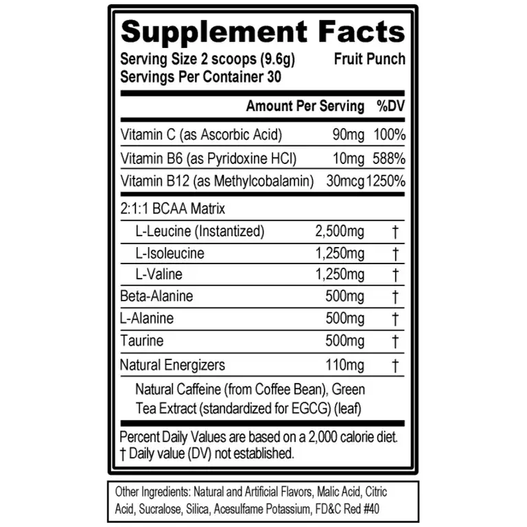 Thumbnail: EVLution Nutrition BCAA Energy (30 Servings), Fruit Punch