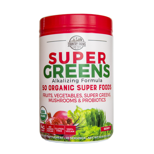 Country Farms Super Greens (20 Servings), Berry