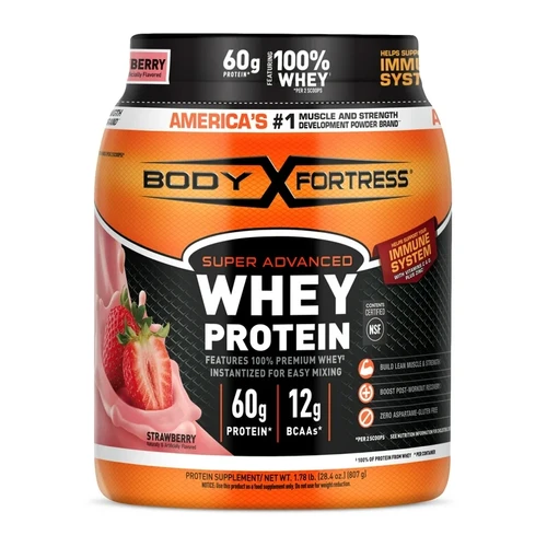 Body Fortress Super Advanced Whey Protein (1.78 LB), Strawberry