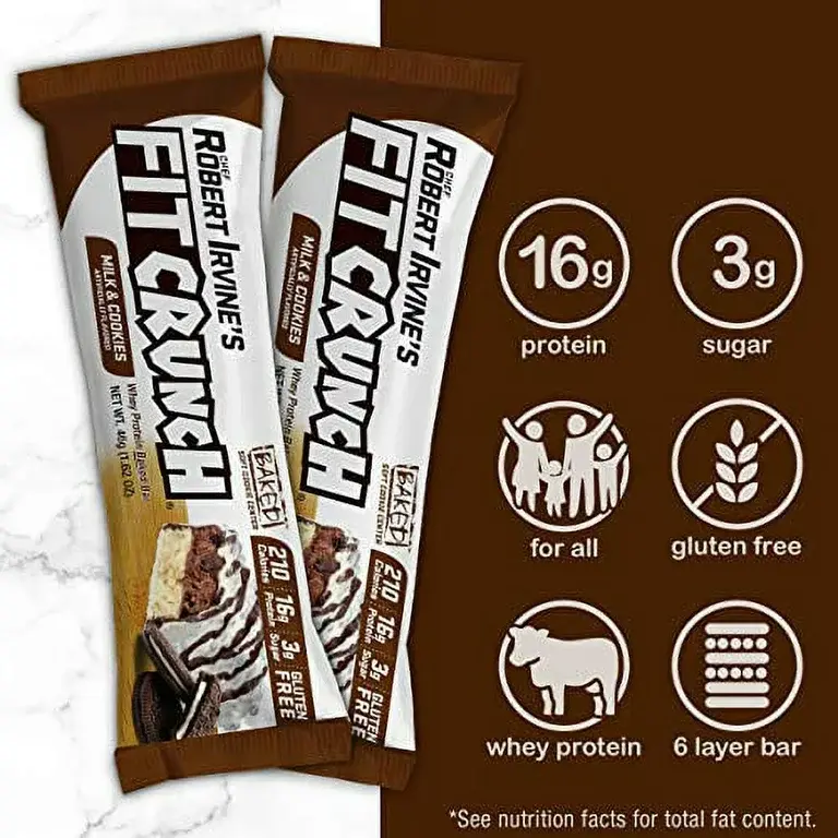 Thumbnail: FITCRUNCH High Protein Baked Bar (Milk & Cookies)