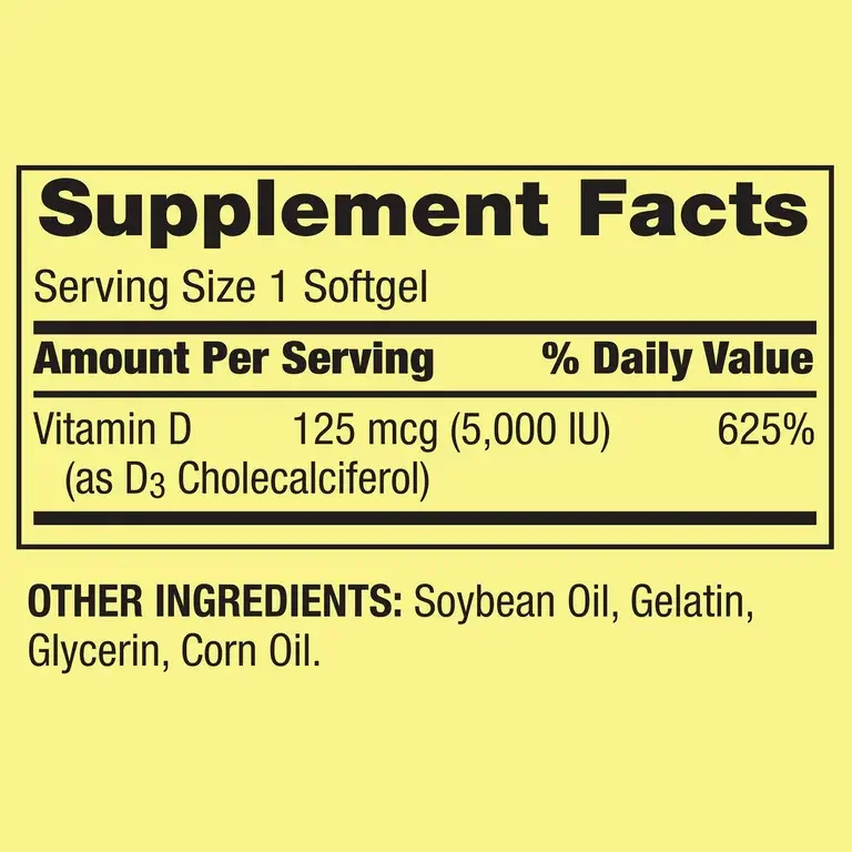 Thumbnail: Spring Valley Extra Strength Vitamin D3 (100 Softgels)