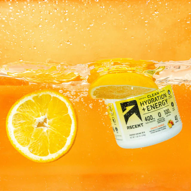 Thumbnail: Ascent Clean Hydration + Energy (40 Servings), Orange Mango