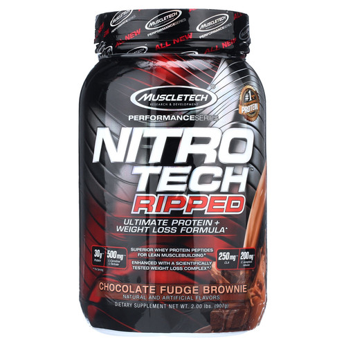 MuscleTech Nitrotech Ripped (2 LB), Chocolate Fudge Brownie