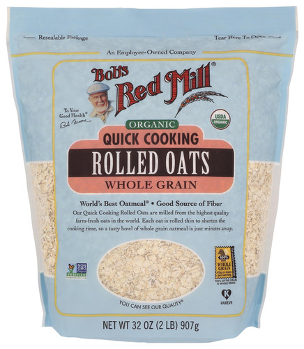 Bob’s Red Mill Organic Quick Cooking Rolled Oats (2 LB)