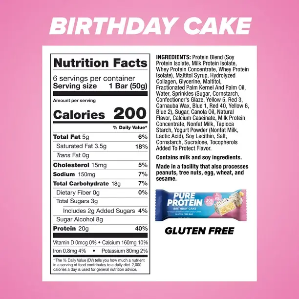 Thumbnail: Pure Protein Bar (Birthday Cake)