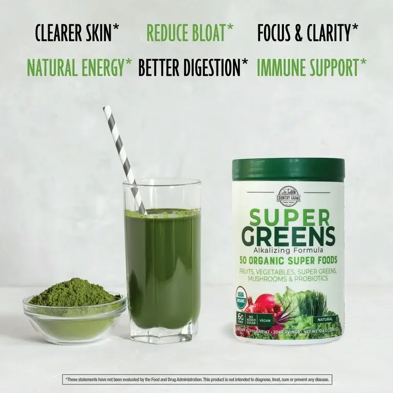 Thumbnail: Country Farms Super Greens (20 Servings), Unflavored 