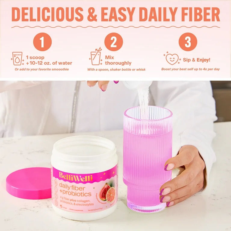 Thumbnail: BelliWelli Daily Fiber + Probiotics (6.3 oz)