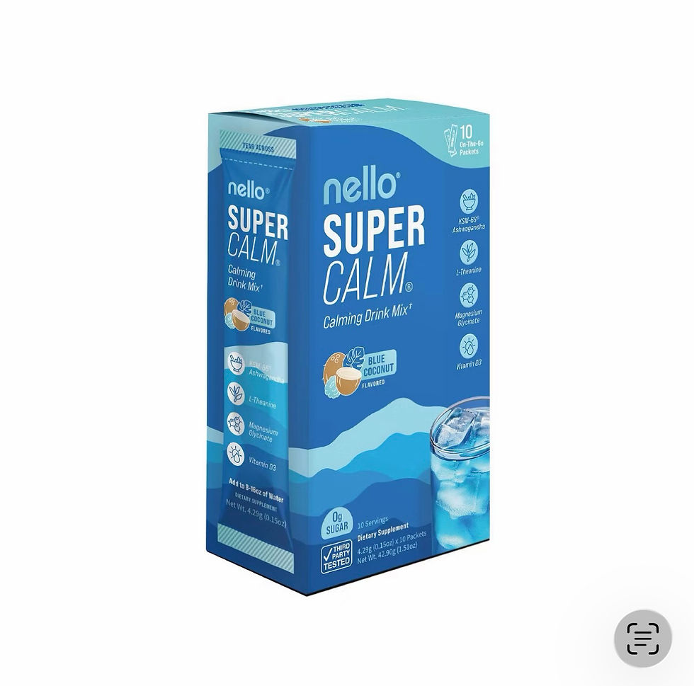 Thumbnail: Nello Supercalm Calming Drink Mix (10 Packets), Blue Coconut