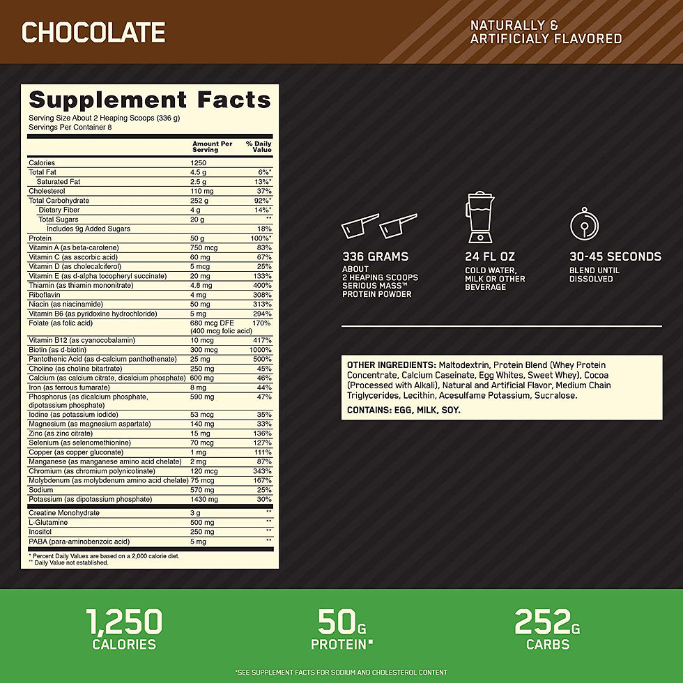 Thumbnail: Optimum Nutrition Serious Mass (6 LBS), Chocolate 