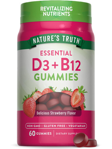 Nature’s Truth D3 + B12 Gummies (60 Gummies)