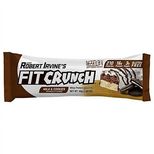 FITCRUNCH High Protein Baked Bar (Milk & Cookies)