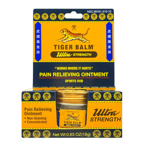 Tiger Balm Ultra strong pain relief, 0.63 oz - Soothing ointment - Ultra strong
